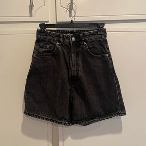 Zara High Waisted Black Shorts